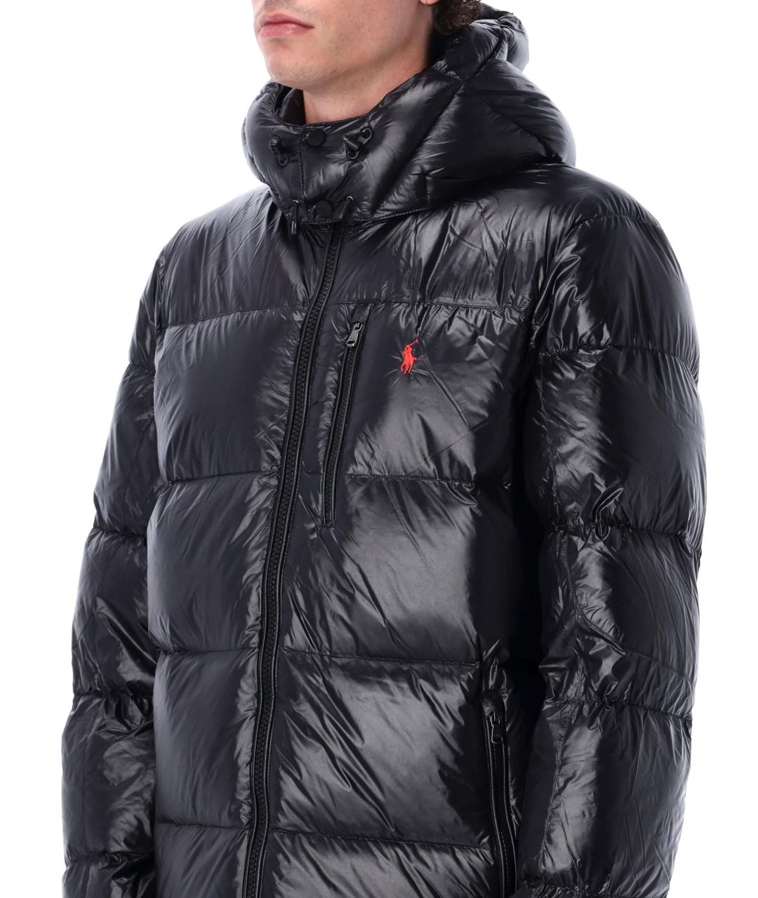 POLO RALPH LAUREN Черный синтетический пуховик, фото 3