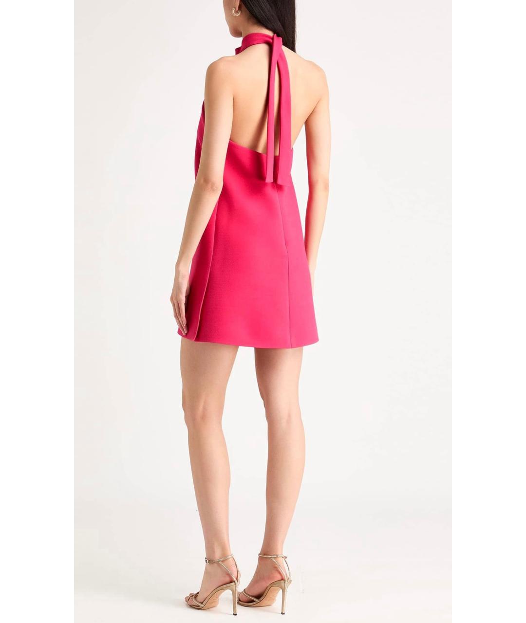 CHRISTIAN DIOR Розовое шерстяное коктейльное платье, фото 3