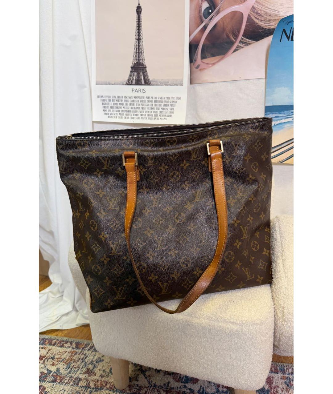 LOUIS VUITTON Коричневая сумка тоут из канвы, фото 2