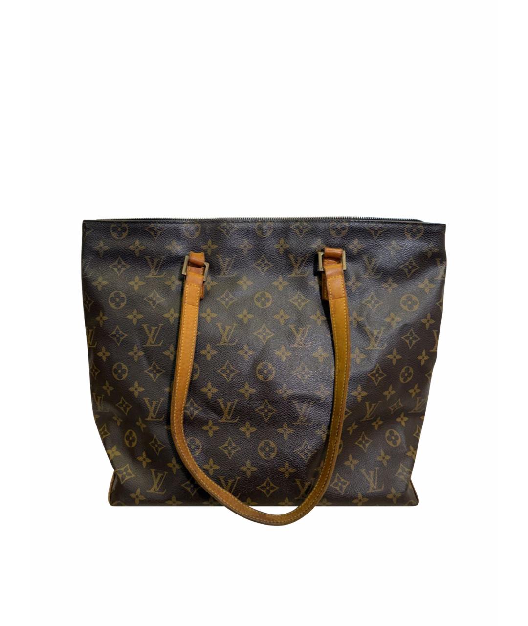LOUIS VUITTON Коричневая сумка тоут из канвы, фото 1
