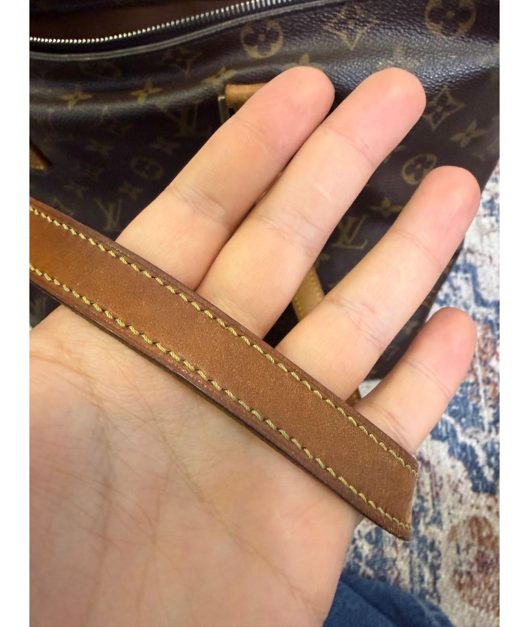 LOUIS VUITTON Коричневая сумка тоут из канвы, фото 5