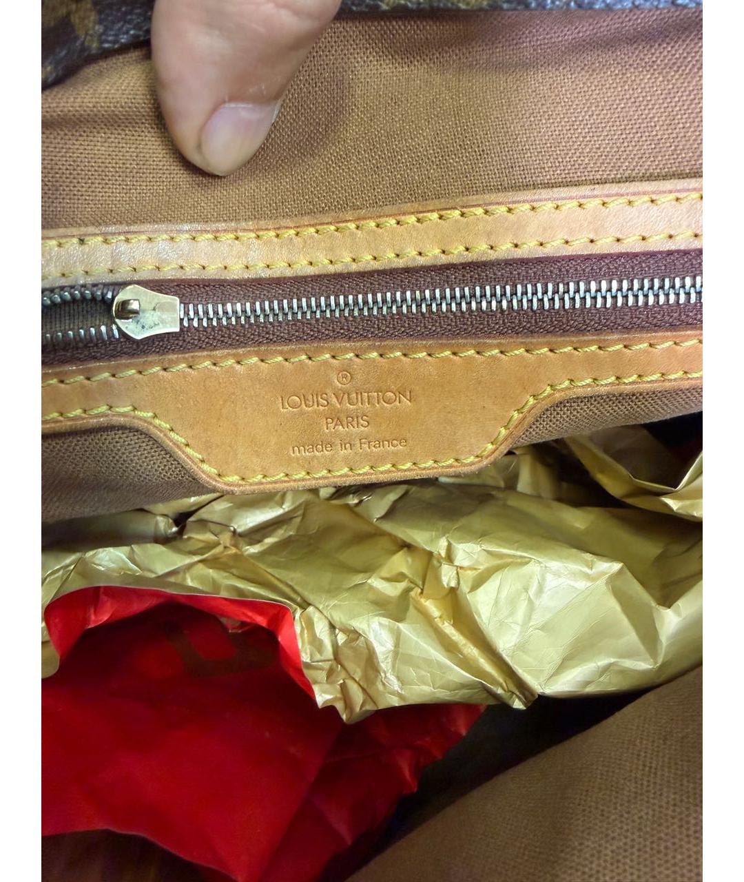 LOUIS VUITTON Коричневая сумка тоут из канвы, фото 6