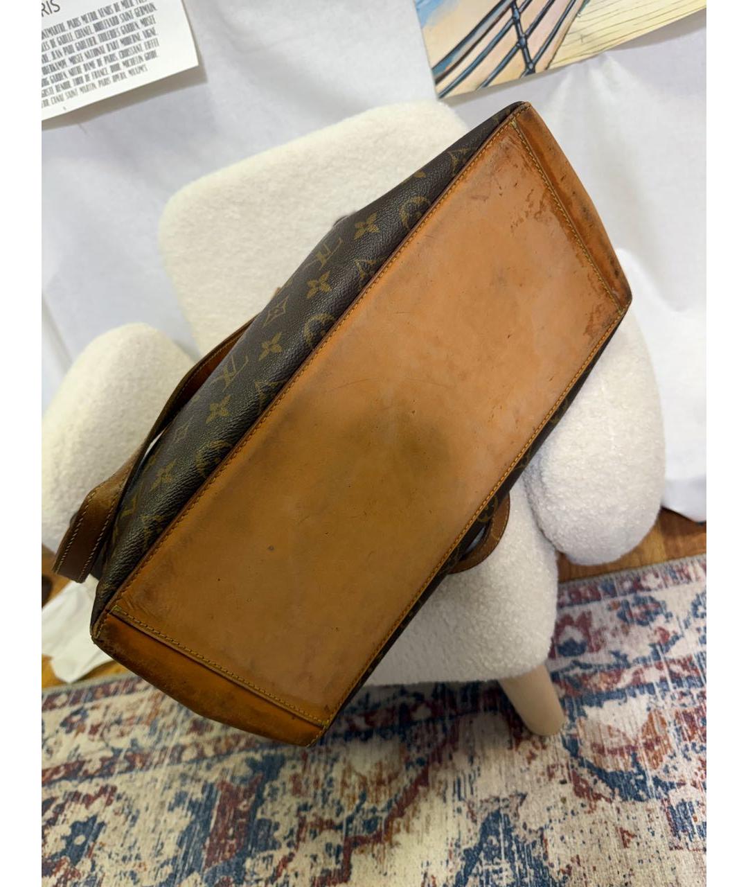 LOUIS VUITTON Коричневая сумка тоут из канвы, фото 4