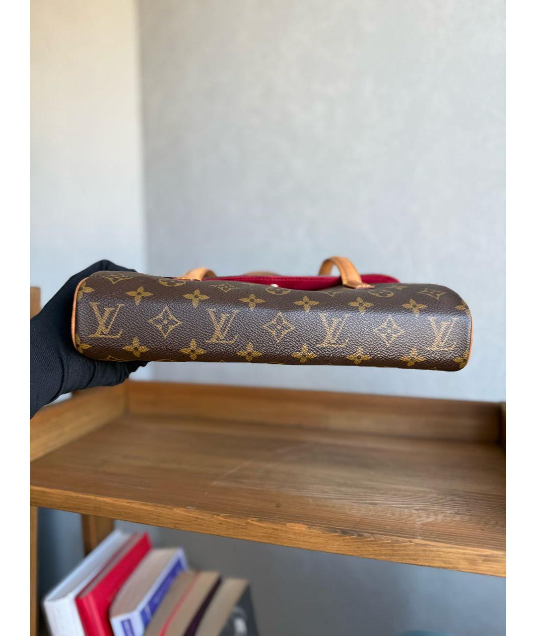 LOUIS VUITTON Коричневая сумка с короткими ручками из канвы, фото 5