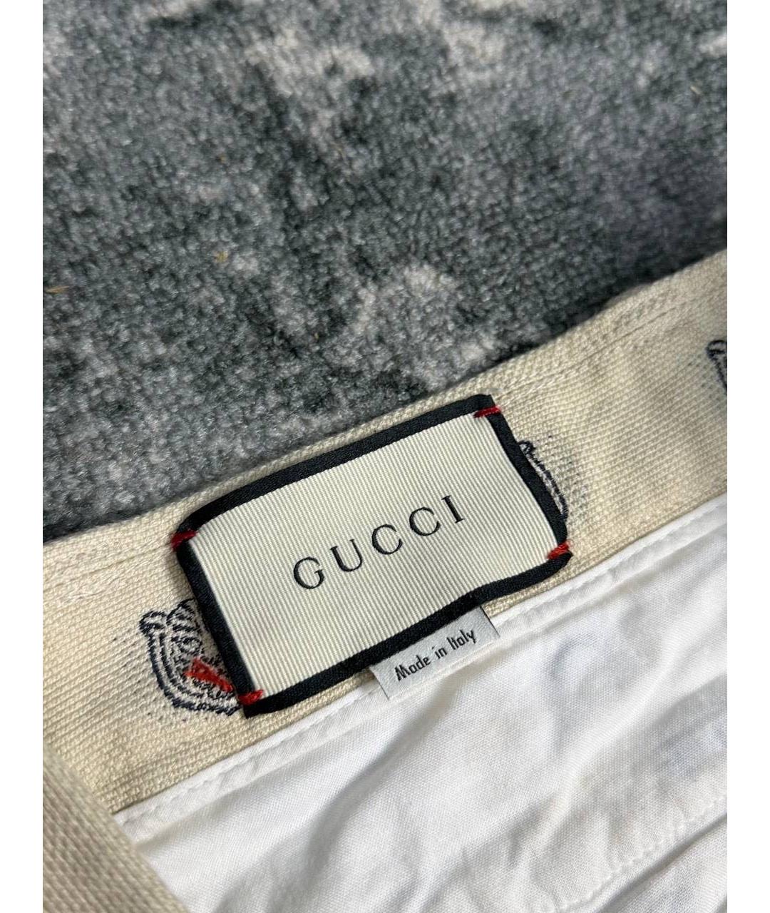 GUCCI Бежевые хлопковые шорты, фото 3