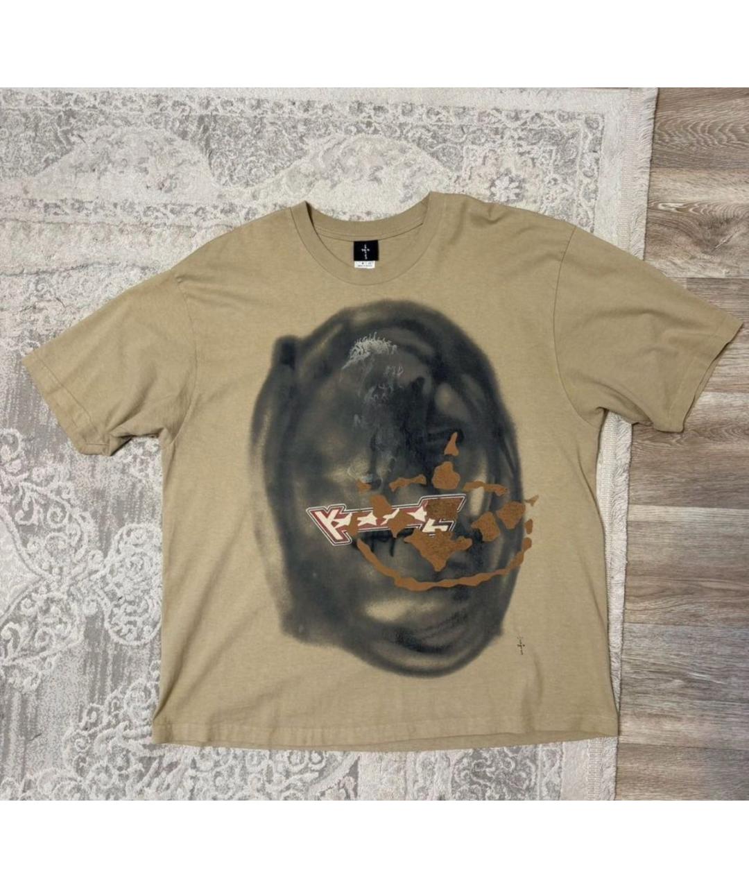CACTUS JACK BY TRAVIS SCOTT Бежевая хлопковая футболка, фото 3