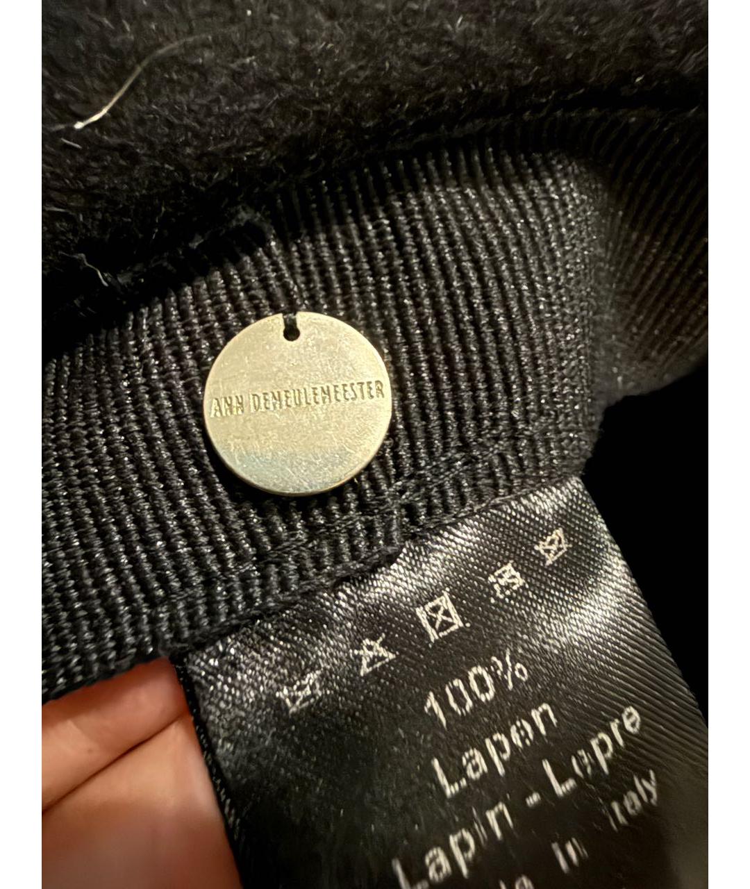 ANN DEMEULEMEESTER Черная шерстяная шляпа, фото 8
