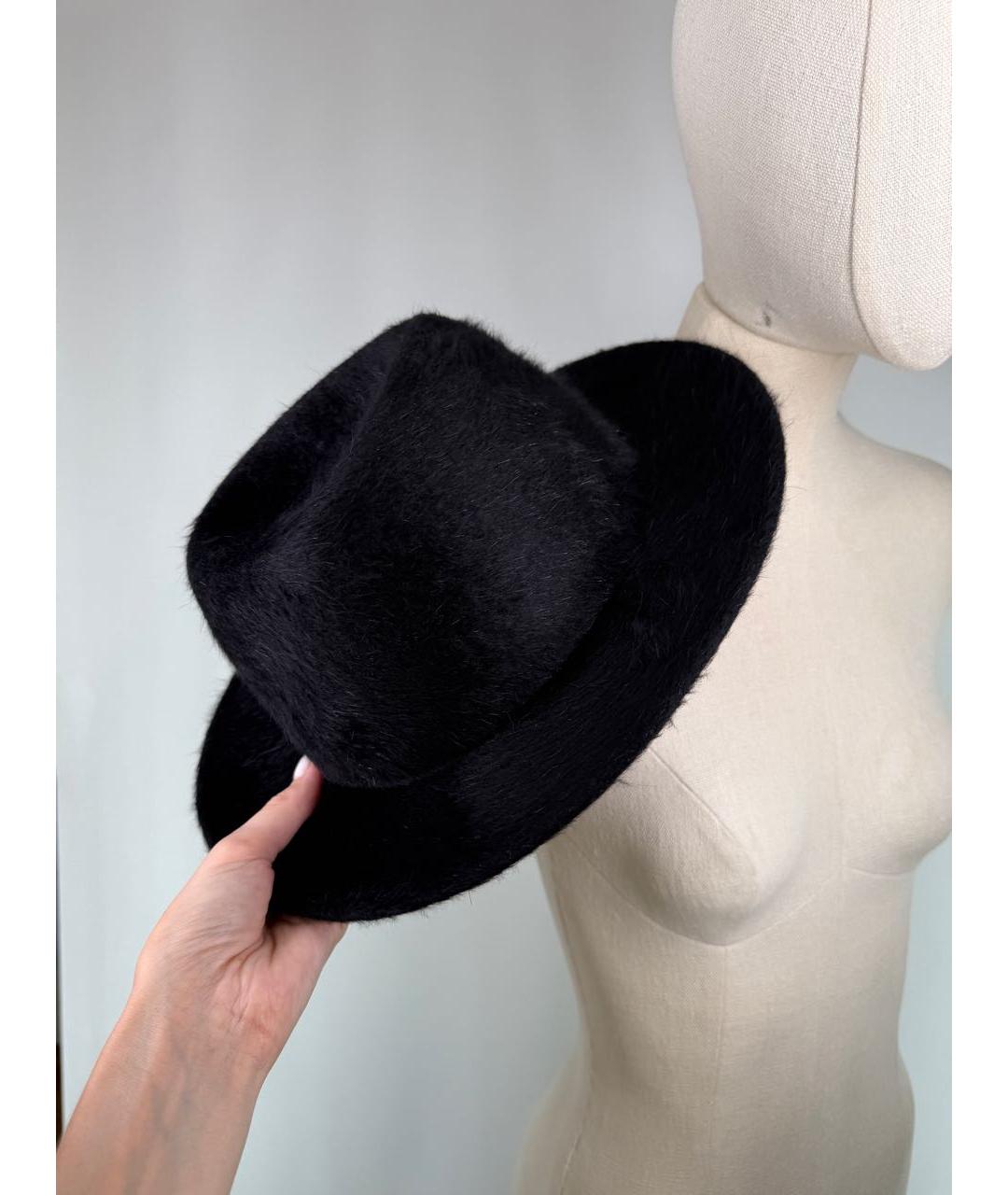 ANN DEMEULEMEESTER Черная шерстяная шляпа, фото 4