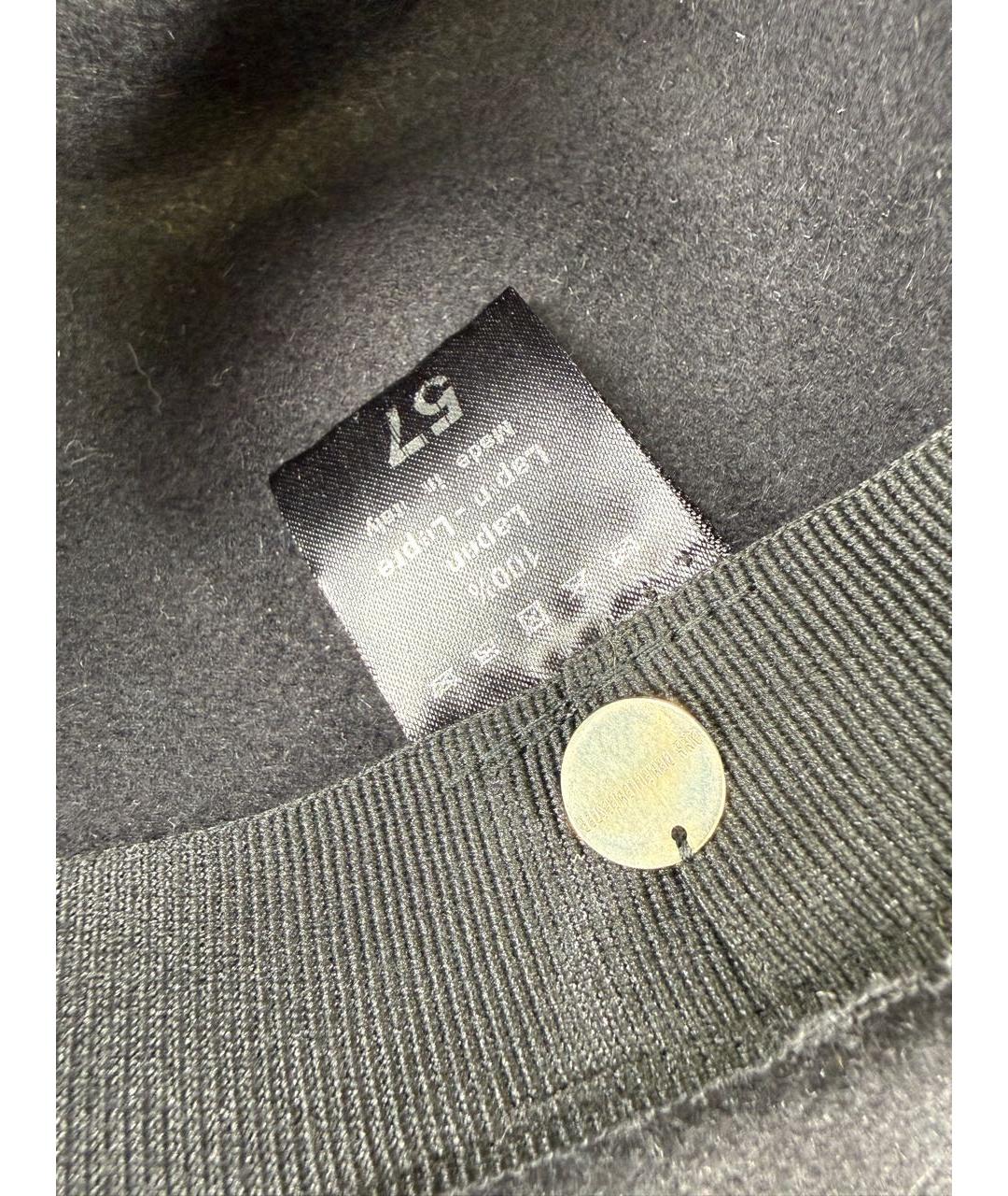 ANN DEMEULEMEESTER Черная шерстяная шляпа, фото 6
