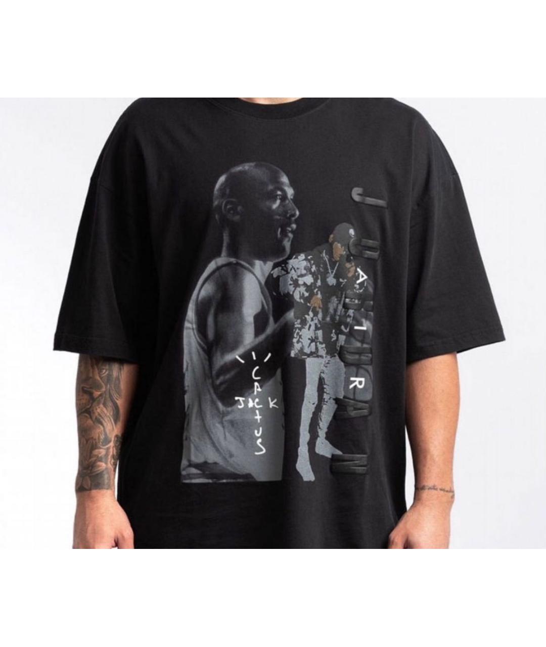 CACTUS JACK BY TRAVIS SCOTT Черная хлопковая футболка, фото 2