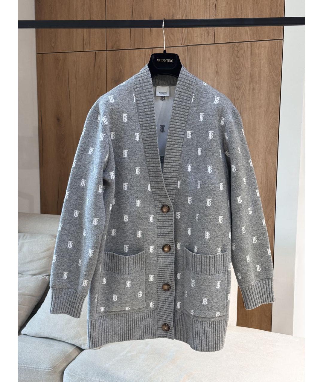 BURBERRY Серый кардиган, фото 3