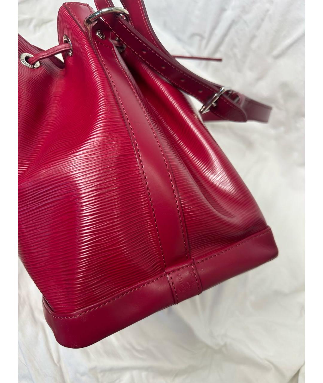 LOUIS VUITTON Красная кожаная сумка тоут, фото 7