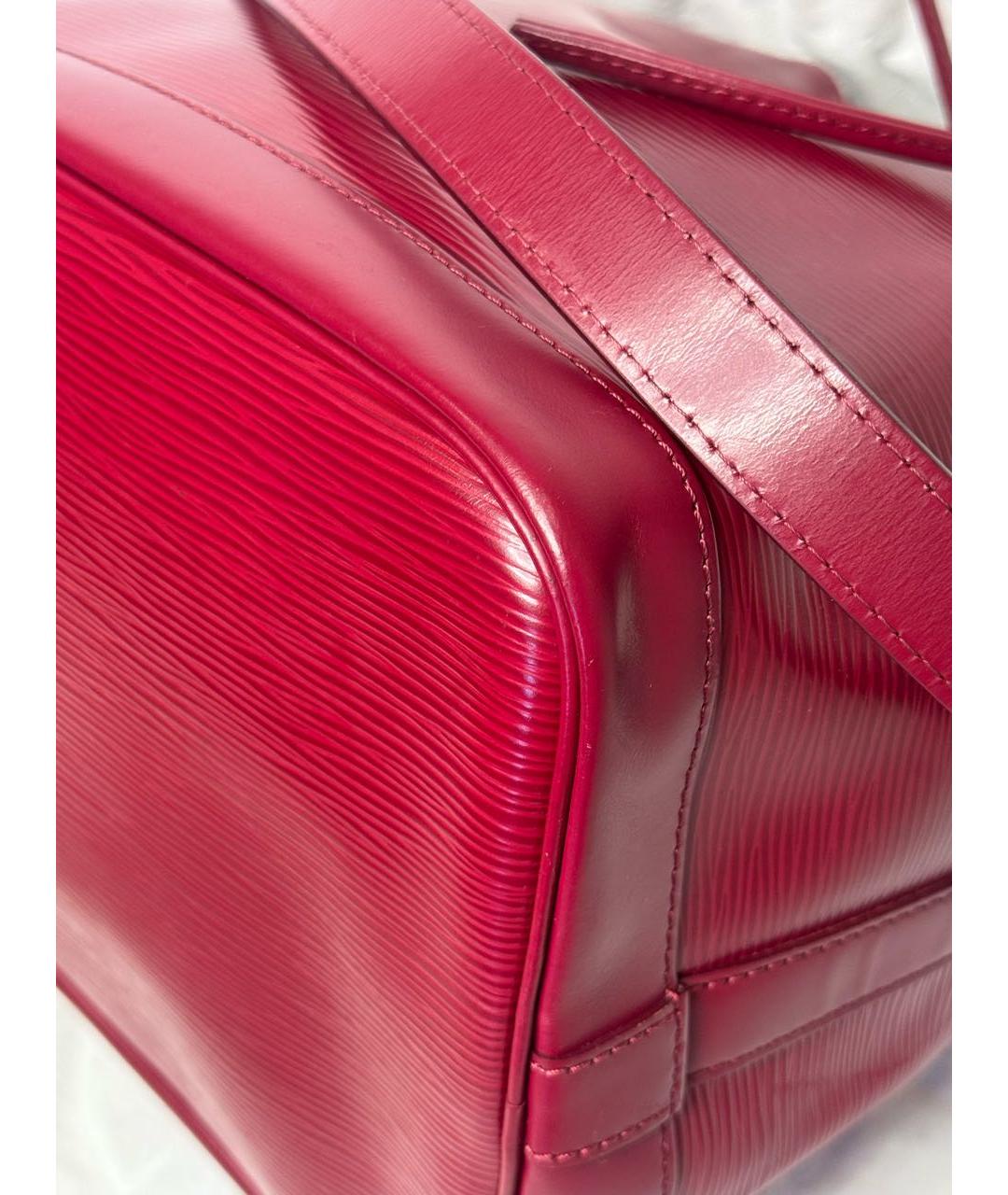 LOUIS VUITTON Красная кожаная сумка тоут, фото 4