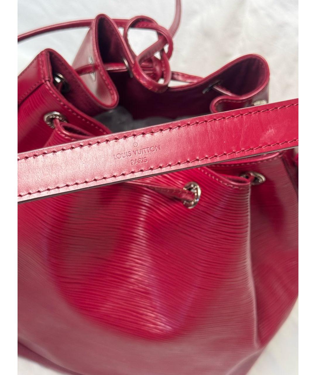 LOUIS VUITTON Красная кожаная сумка тоут, фото 8