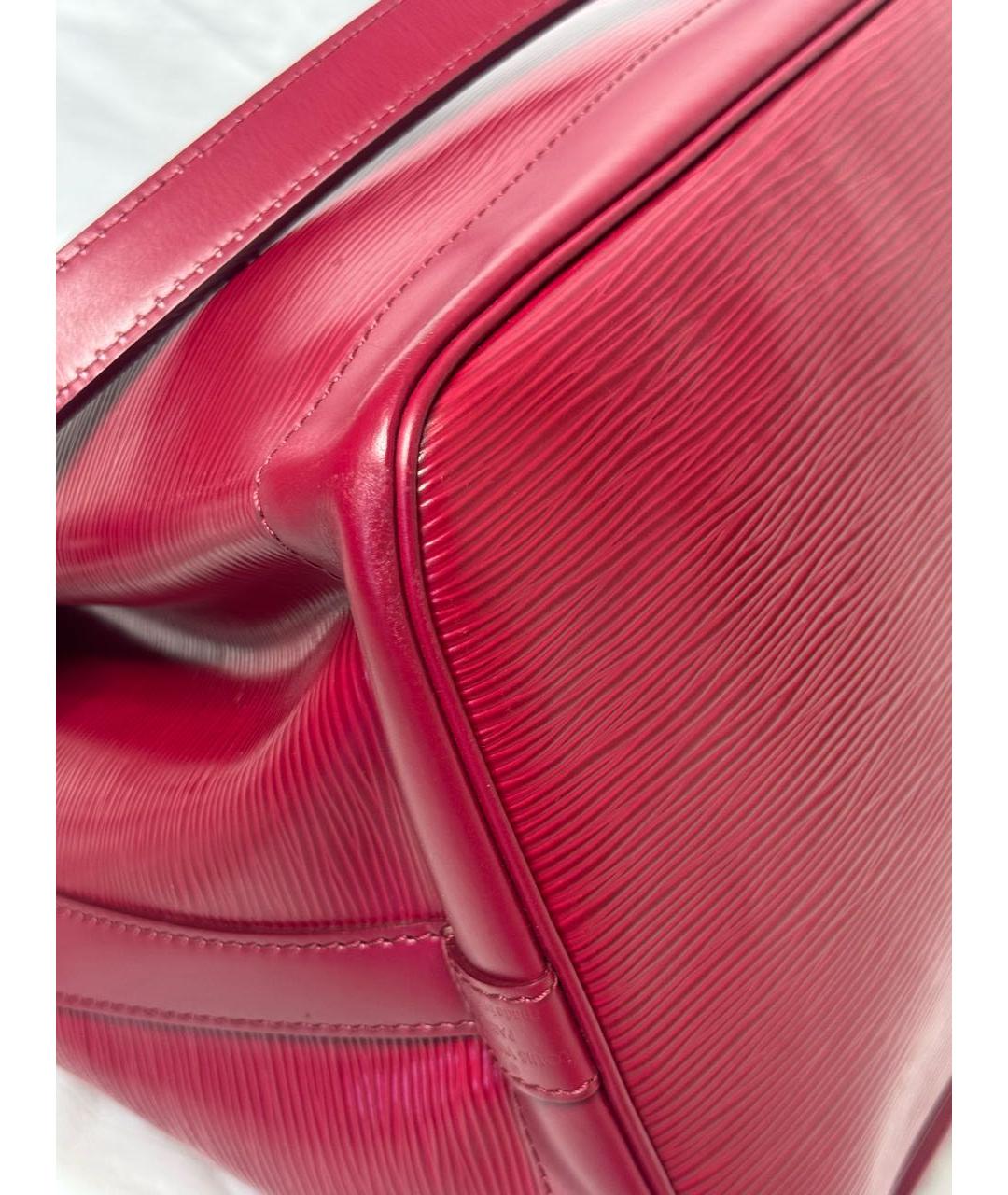 LOUIS VUITTON Красная кожаная сумка тоут, фото 3