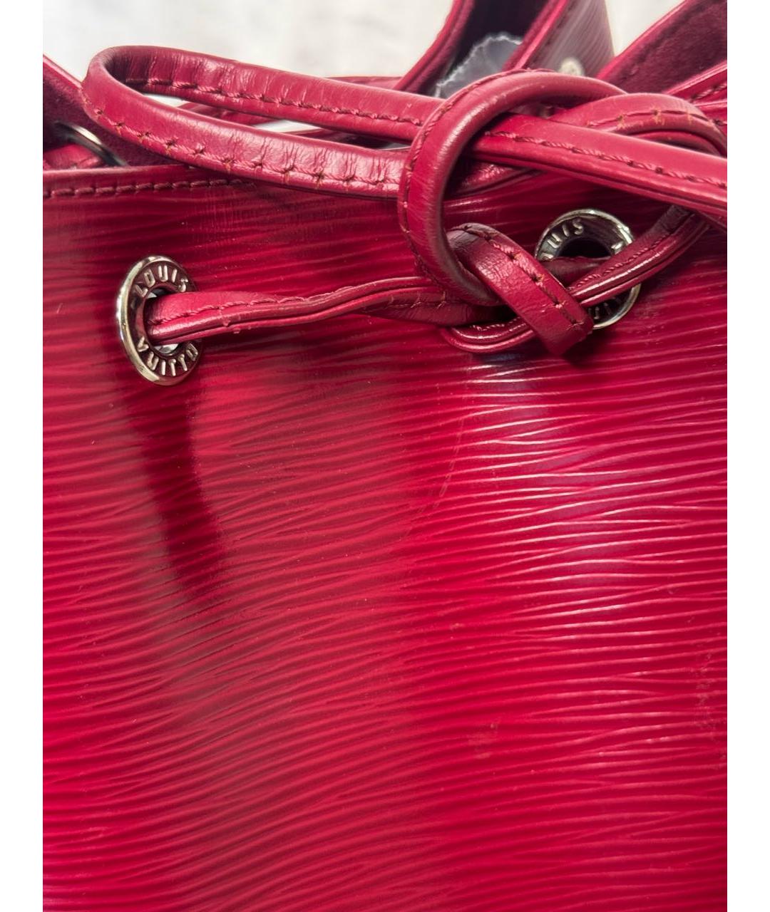 LOUIS VUITTON Красная кожаная сумка тоут, фото 2