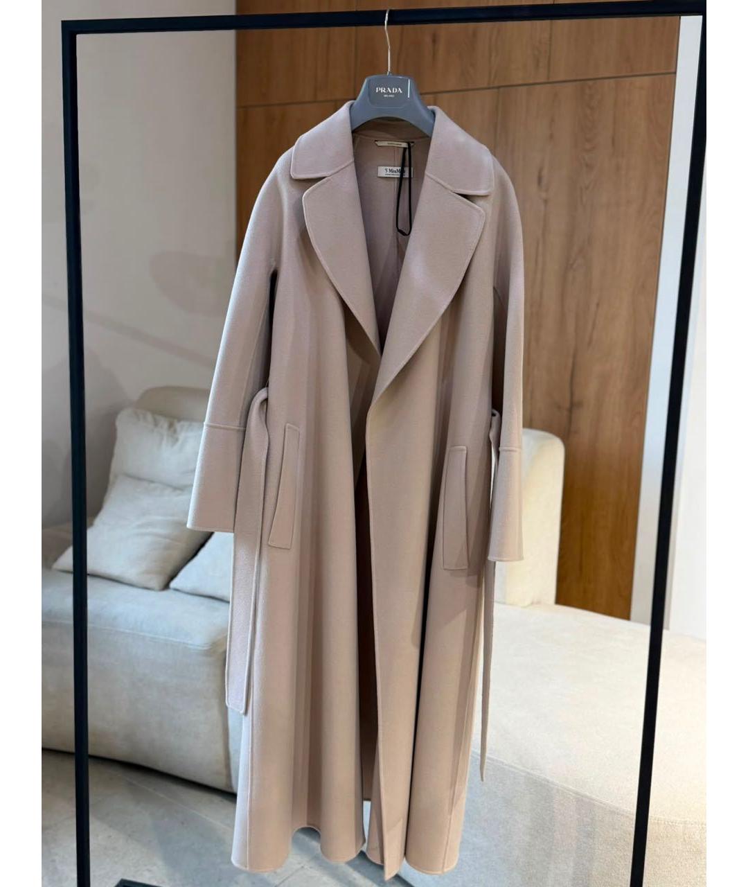 'S MAX MARA Бежевое пальто, фото 3