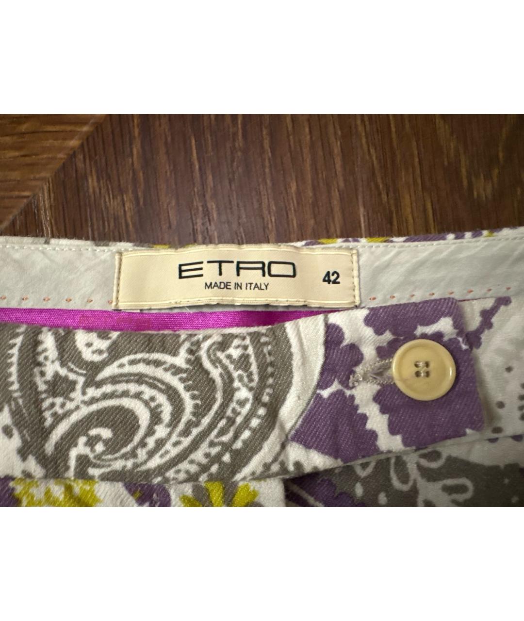 ETRO Хлопковые брюки узкие, фото 5
