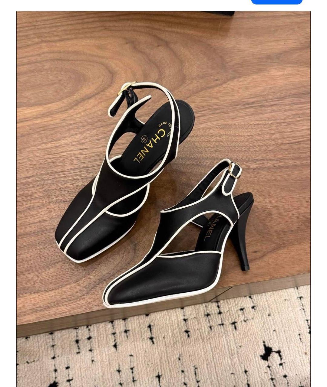 CHANEL Черные кожаные туфли, фото 7