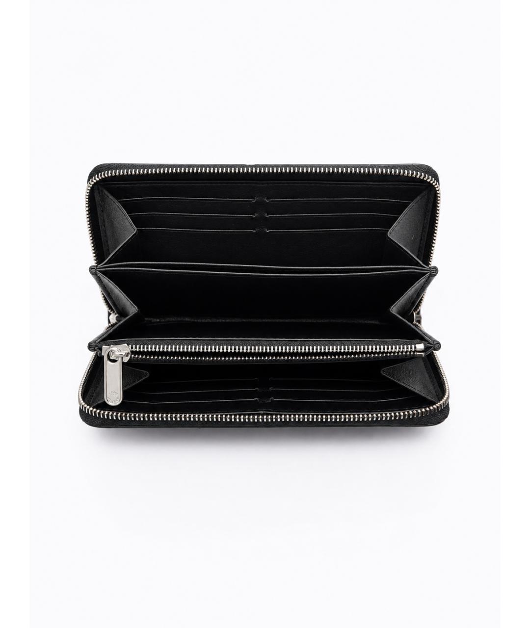 LOUIS VUITTON Черный кожаный кошелек, фото 2