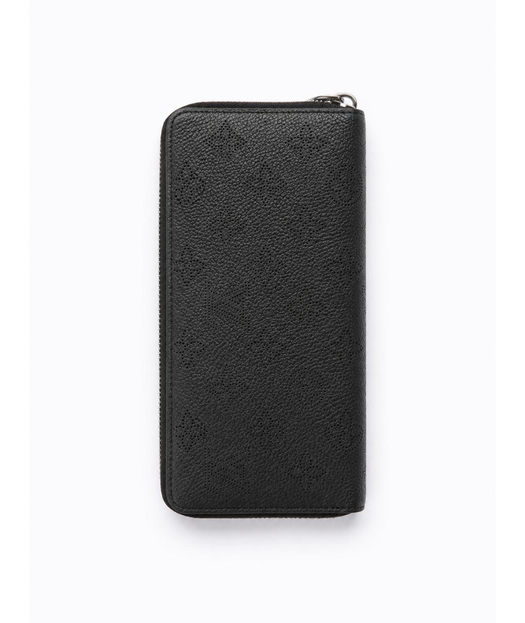 LOUIS VUITTON Черный кожаный кошелек, фото 3