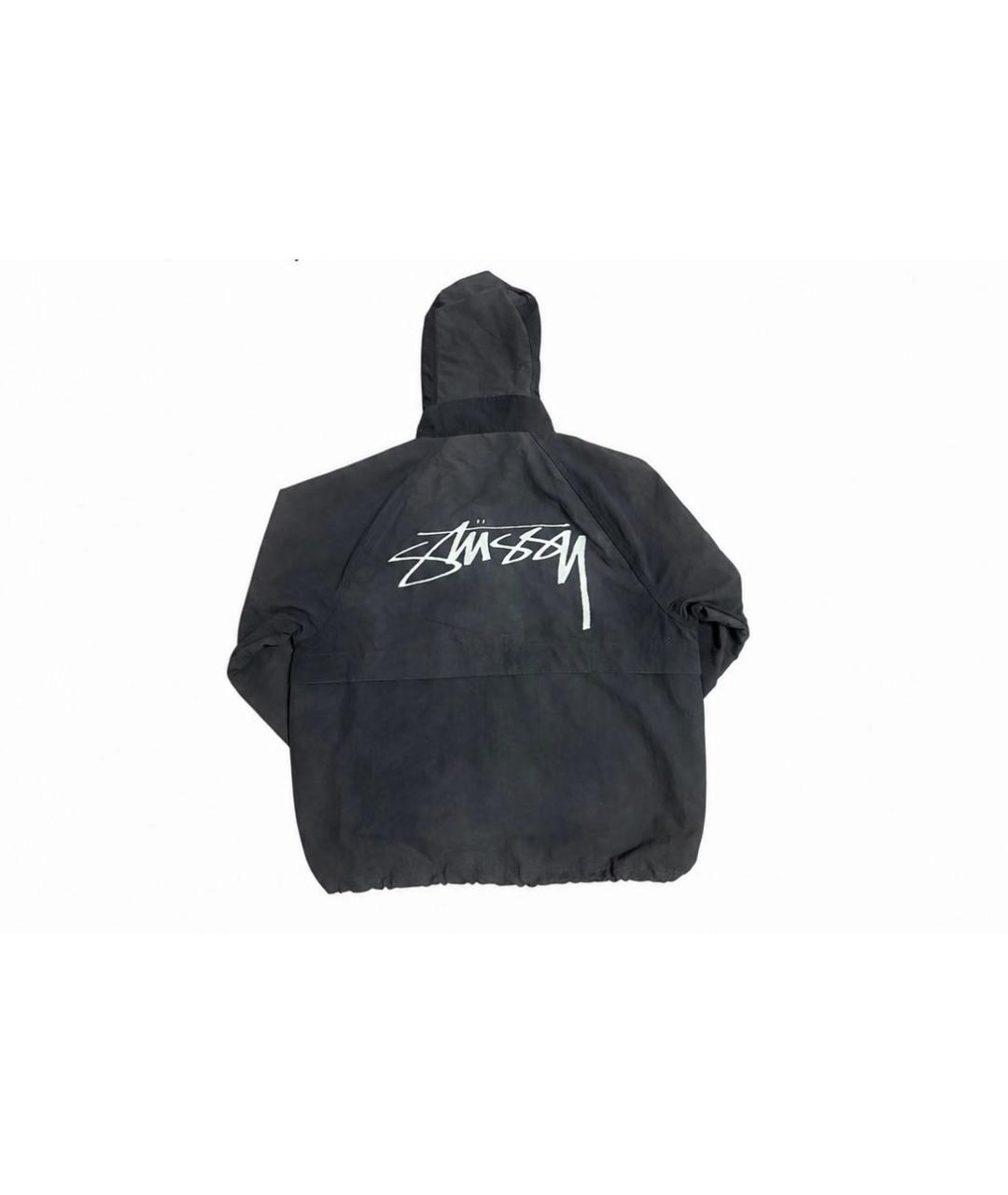 STUSSY Антрацитовая нейлоновая куртка, фото 2