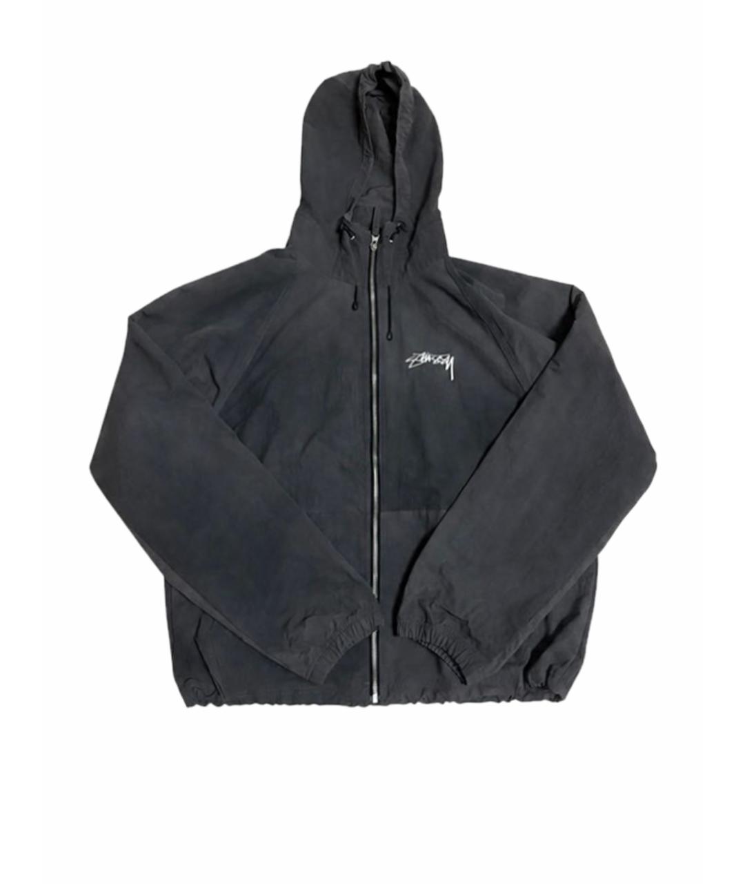 STUSSY Антрацитовая нейлоновая куртка, фото 1