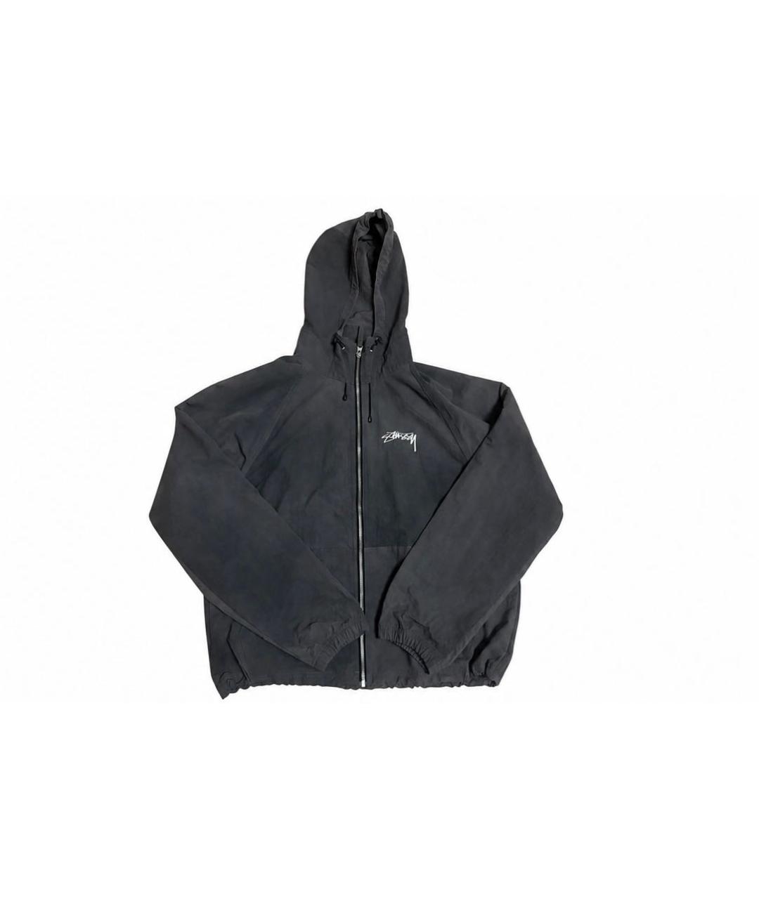 STUSSY Антрацитовая нейлоновая куртка, фото 5
