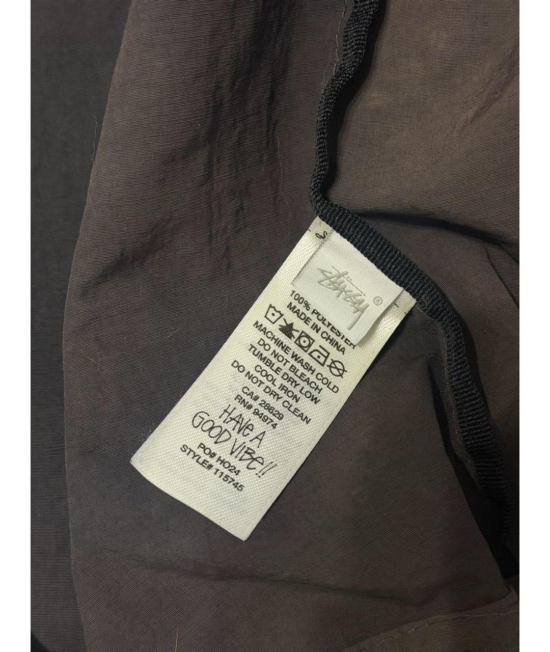 STUSSY Антрацитовая нейлоновая куртка, фото 4