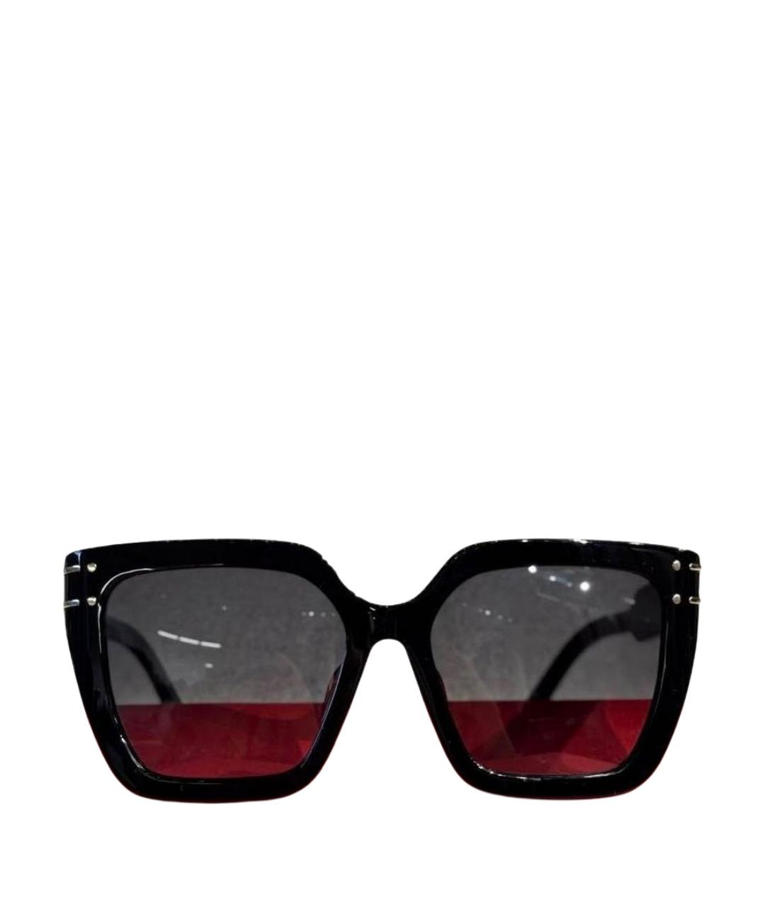 CHRISTIAN DIOR Черные пластиковые солнцезащитные очки, фото 1