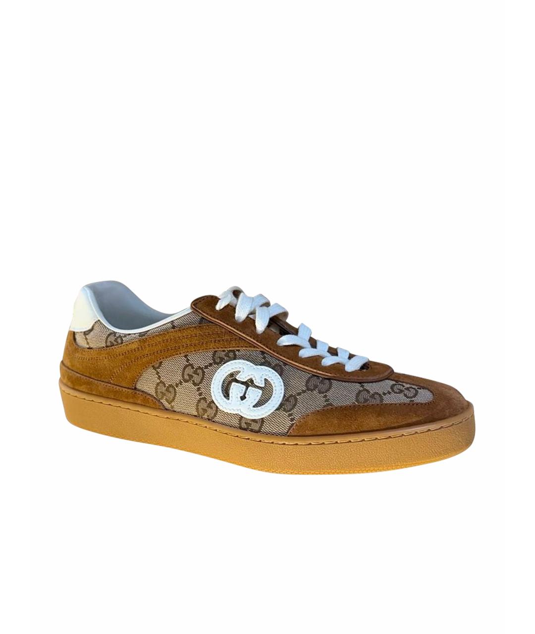 GUCCI Бежевые кеды, фото 1