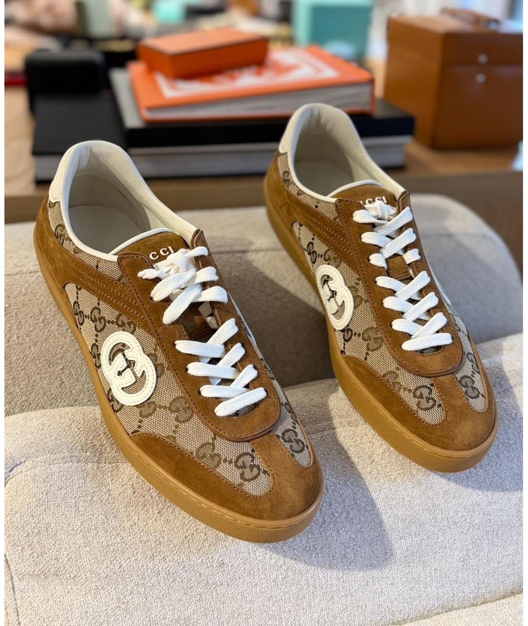 GUCCI Бежевые кеды, фото 2