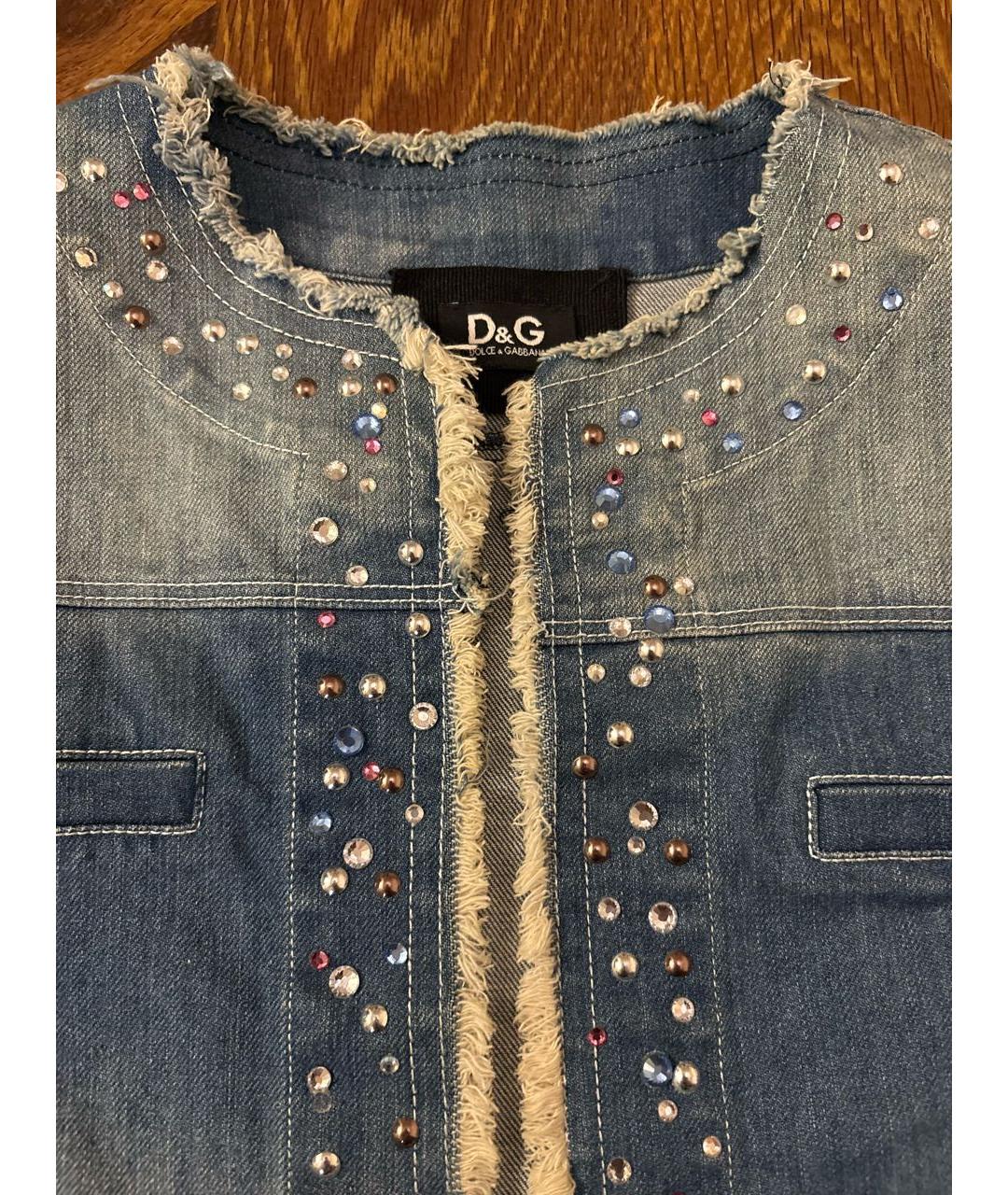 DOLCE&GABBANA Синий деним жилет, фото 4