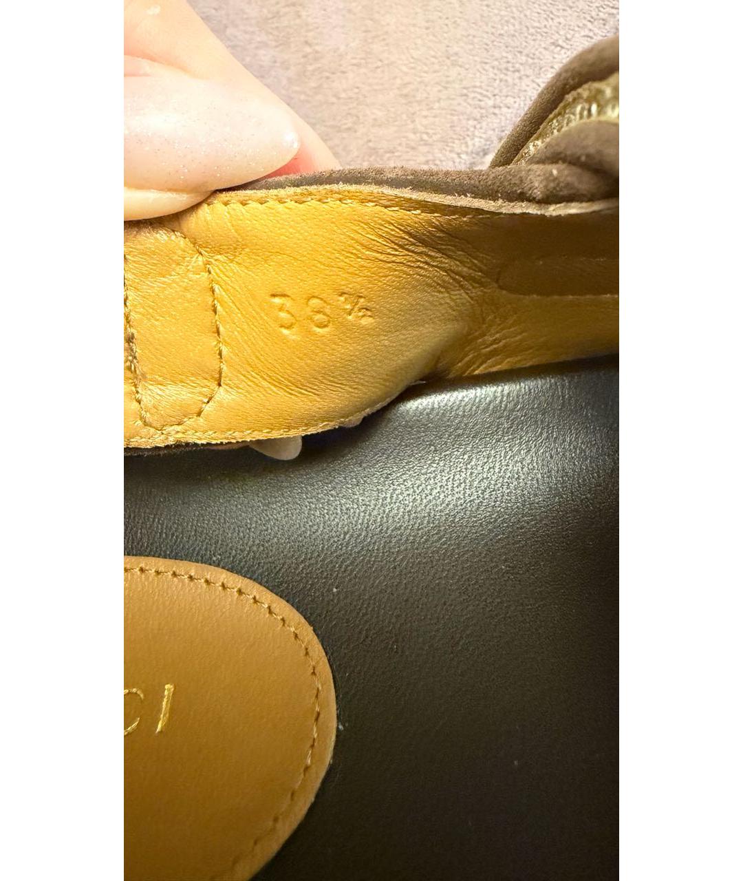 GUCCI Коричневые кожаные сандалии, фото 7
