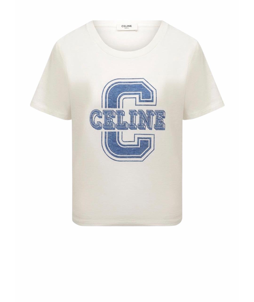 CELINE Белая футболка, фото 1