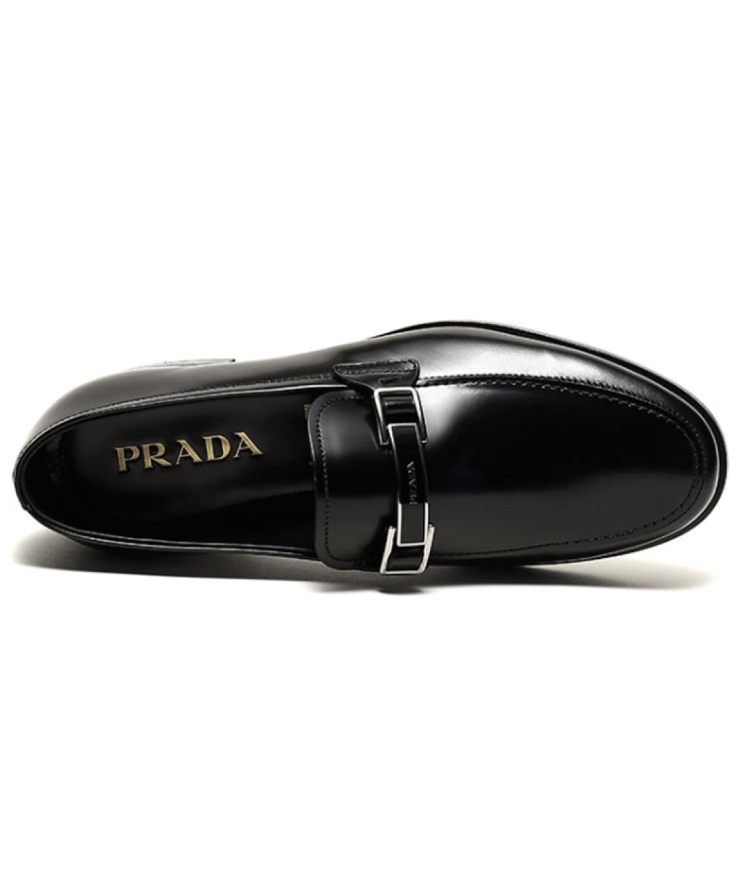 PRADA Черные кожаные лоферы, фото 3