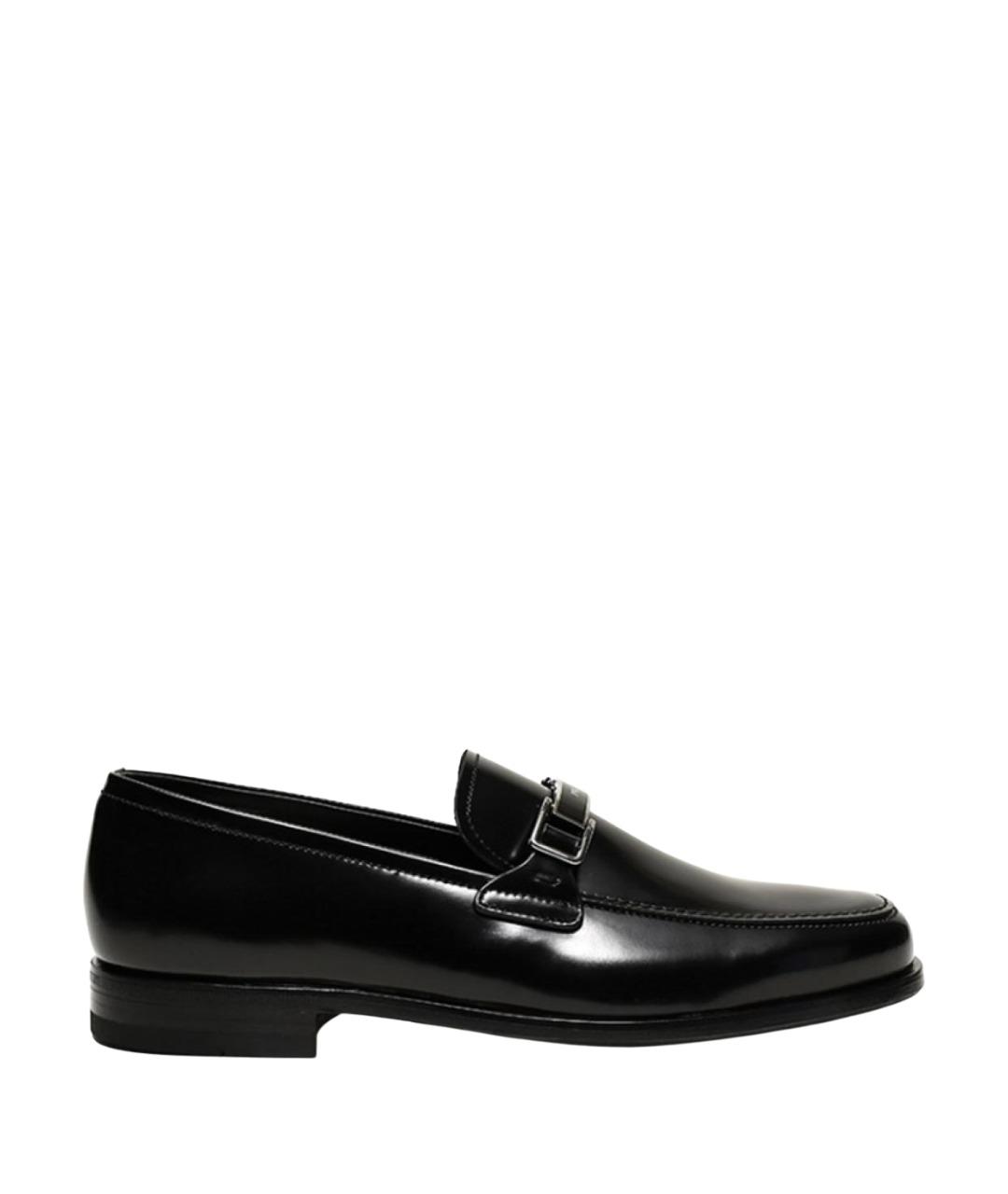 PRADA Черные кожаные лоферы, фото 1