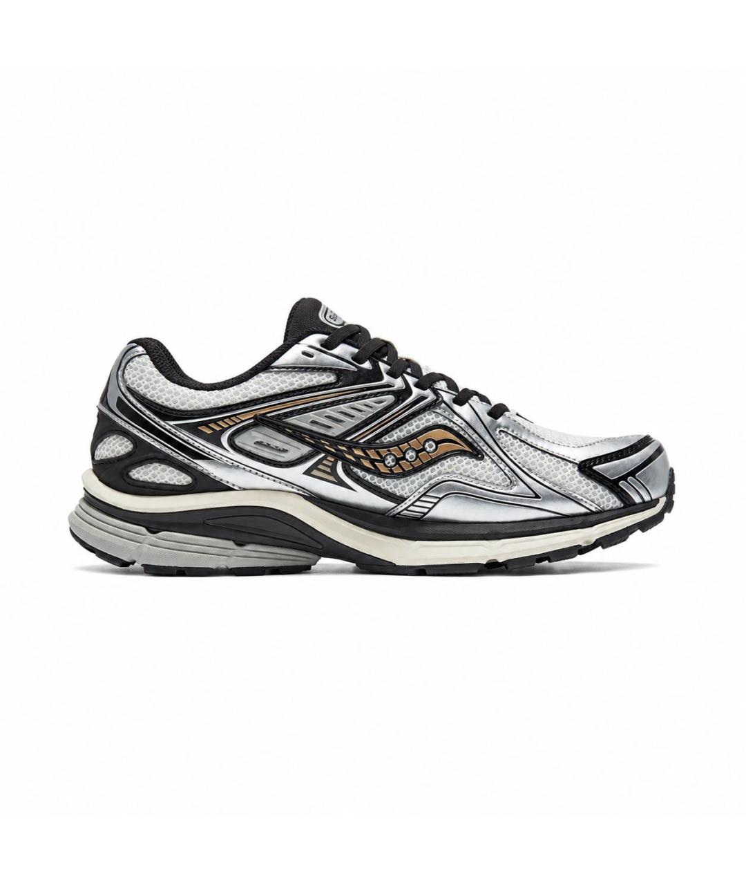 SAUCONY Серебряные текстильные низкие кроссовки / кеды, фото 1