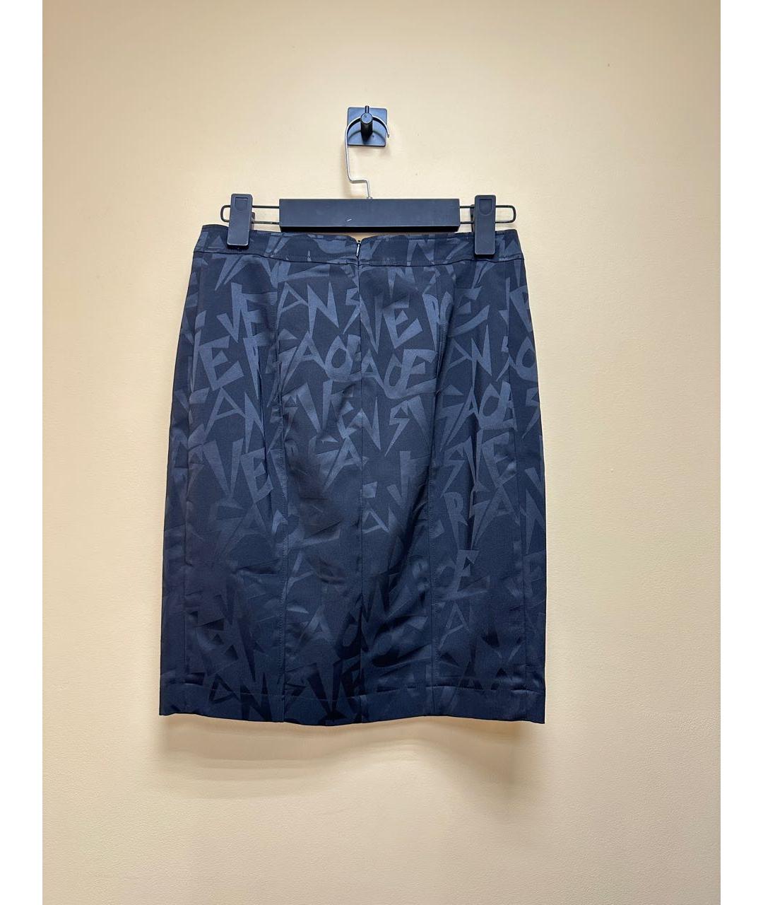 VERSACE JEANS COUTURE Черная полиэстеровая юбка мини, фото 2