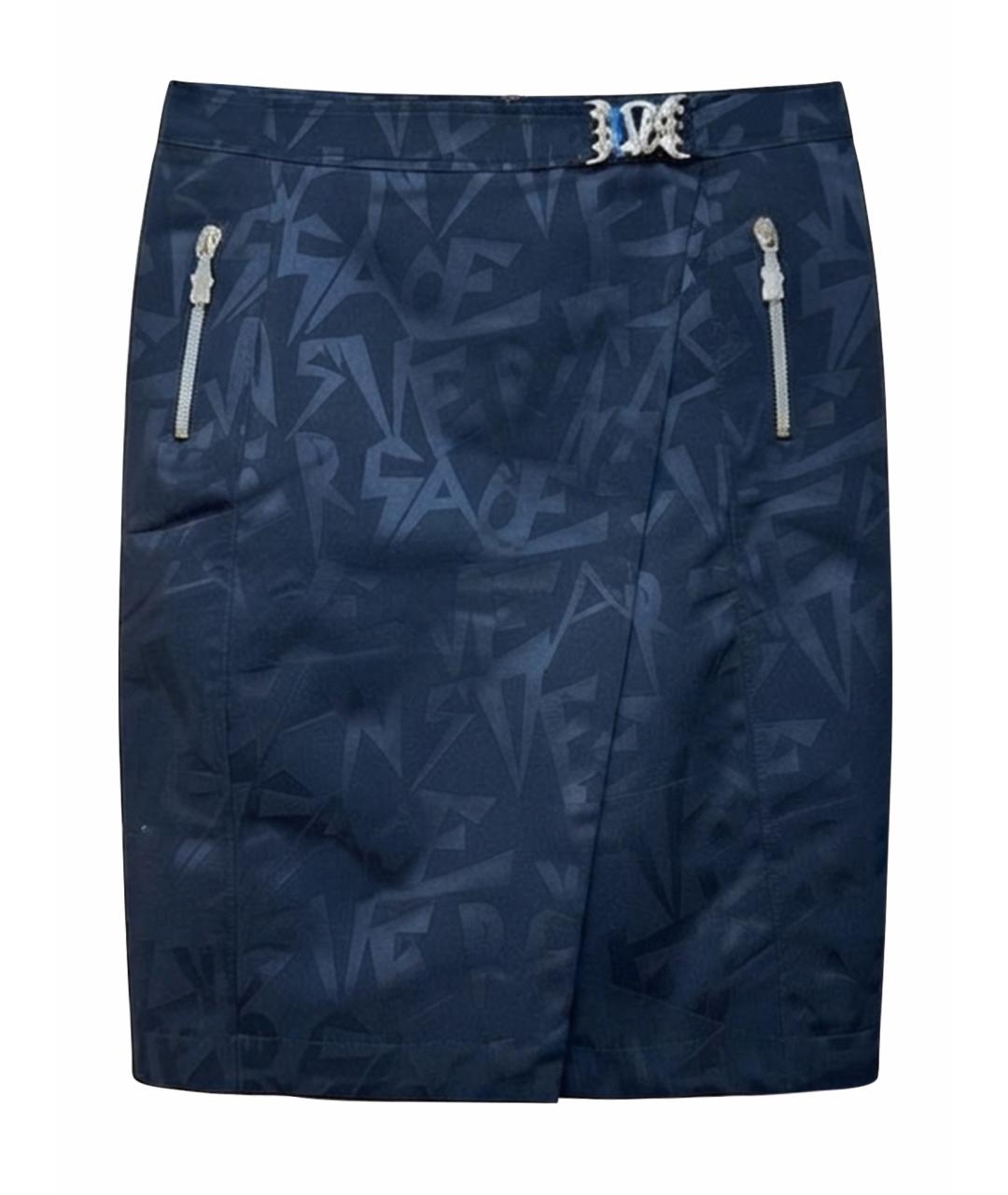 VERSACE JEANS COUTURE Черная полиэстеровая юбка мини, фото 1