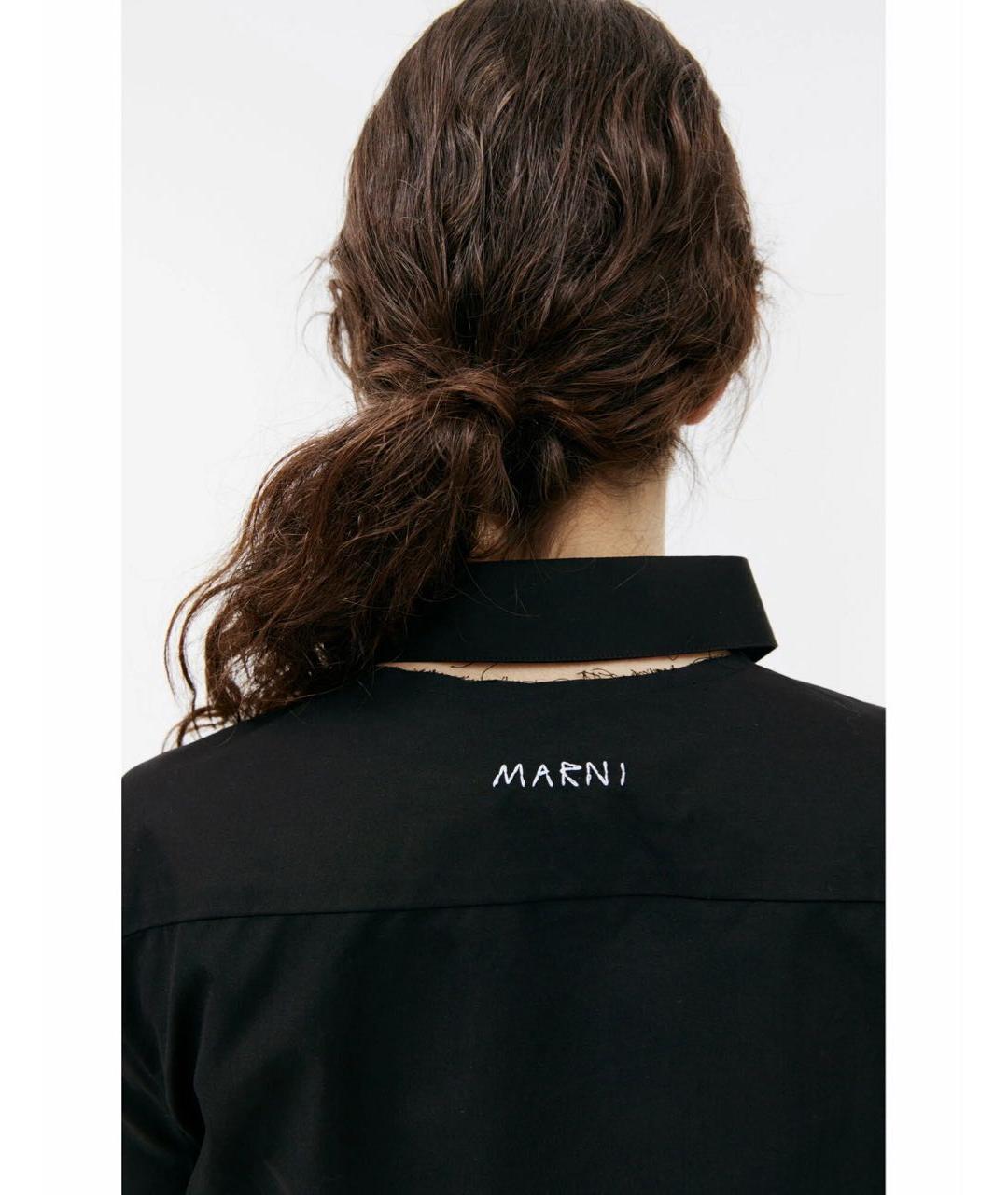MARNI Черная хлопковая рубашка, фото 3