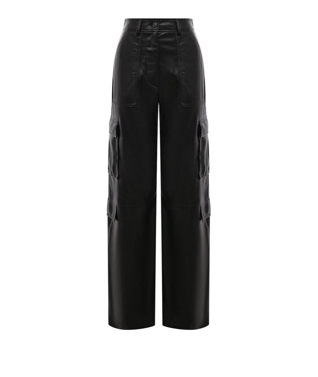 MSGM Черные полиэстеровые прямые брюки, фото 7