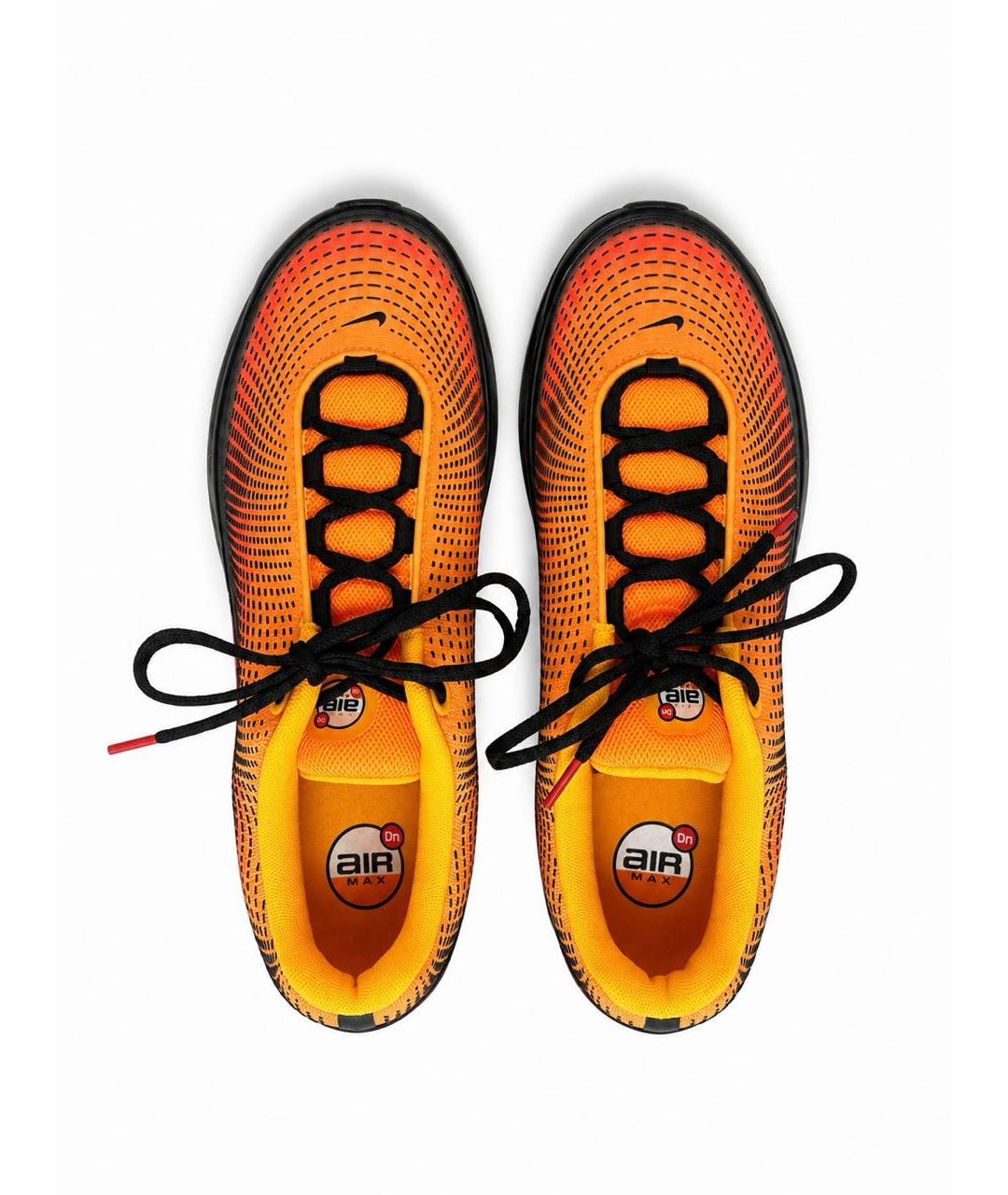 NIKE Оранжевые текстильные низкие кроссовки / кеды, фото 3