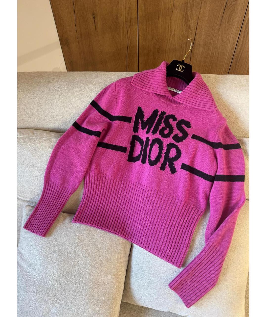 CHRISTIAN DIOR Розовый джемпер / свитер, фото 3