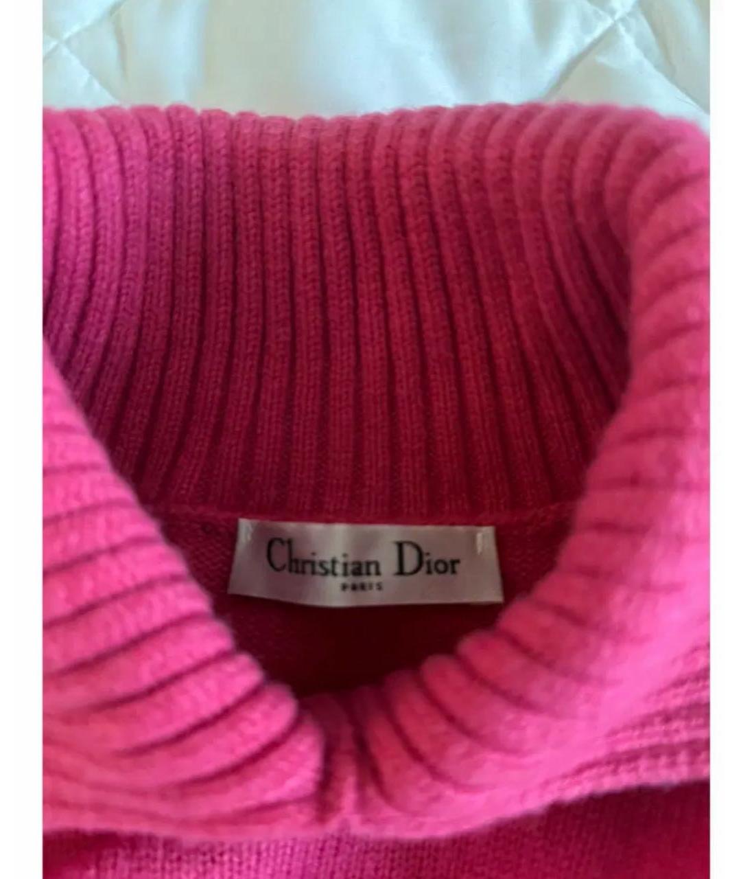 CHRISTIAN DIOR Розовый джемпер / свитер, фото 2
