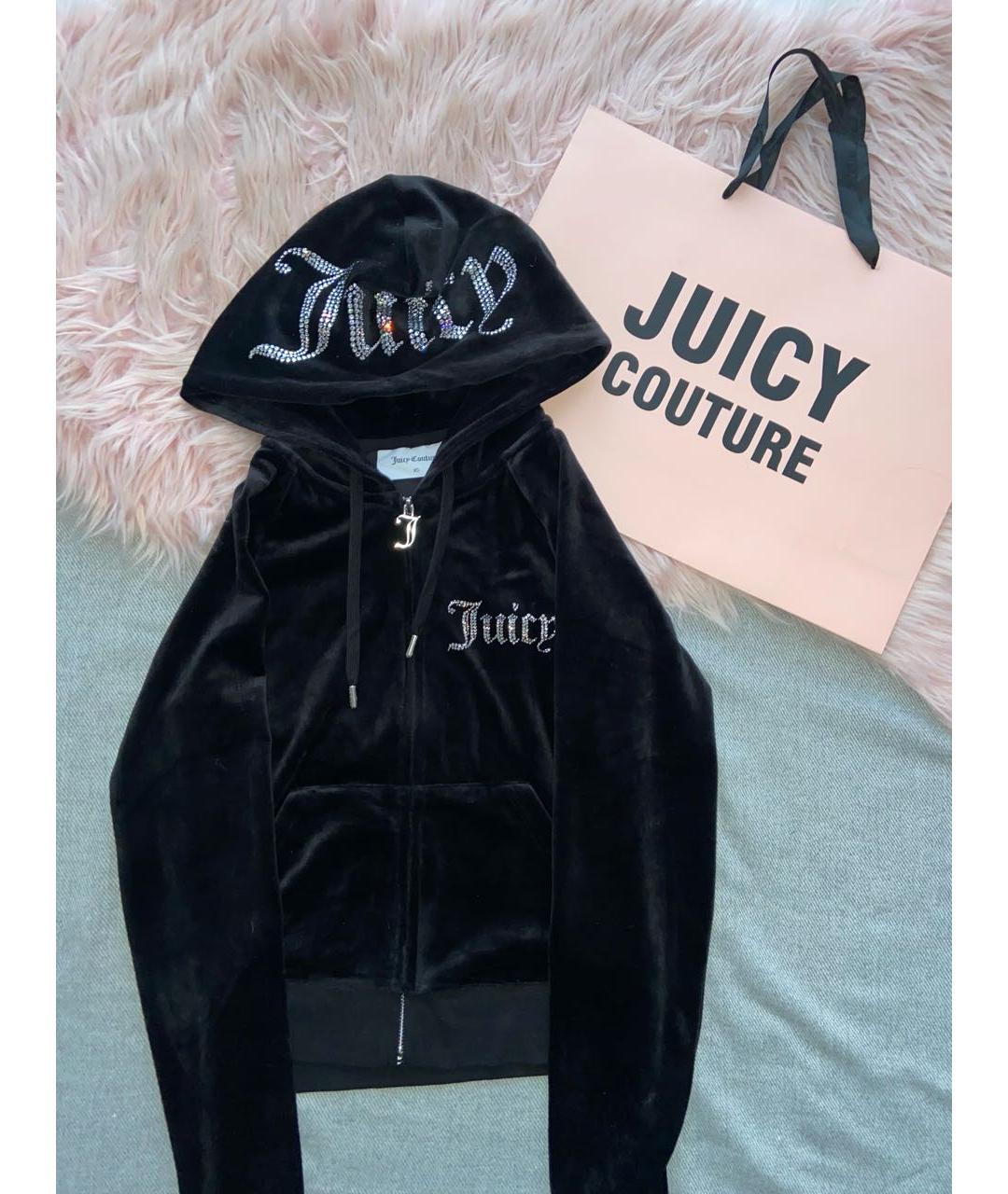 JUICY COUTURE Черный велюровый спортивные костюмы, фото 2