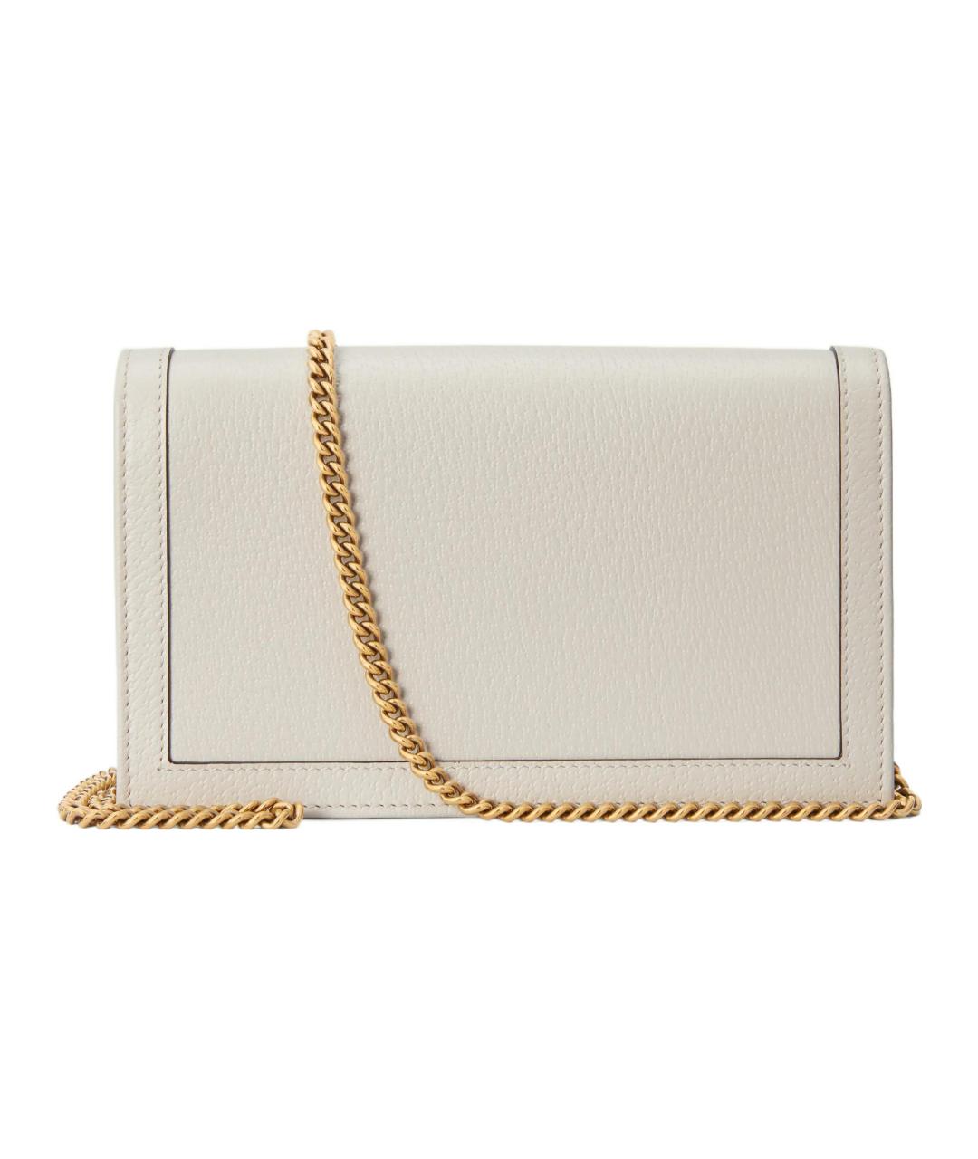 GUCCI Белая кожаная сумка через плечо, фото 2