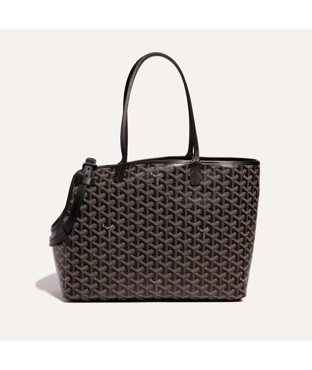 GOYARD Черная сумка тоут из канвы, фото 2