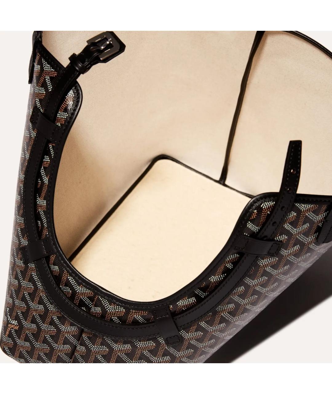 GOYARD Черная сумка тоут из канвы, фото 3