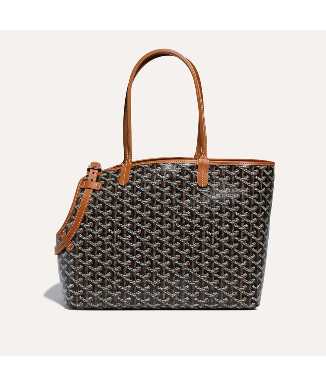 GOYARD Коричневая сумка тоут из канвы, фото 2
